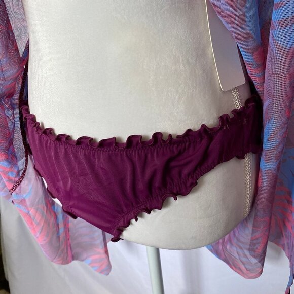 2 Piece Mesh Tropical Print Bathing Suit - Picture 13 of 16